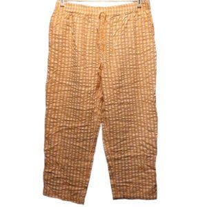 Orange Melon Peach Check Seersucker PJ Pants Sz 22W